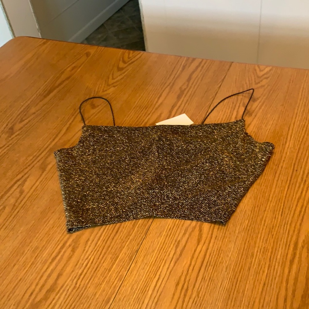 H & M Divided Sparkle Cropped Cami,  juniors L.